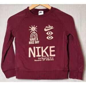 Nike Sportswear Sweatshirt Boys Sz SM Have A Nike Day Skate Casual School Travel
